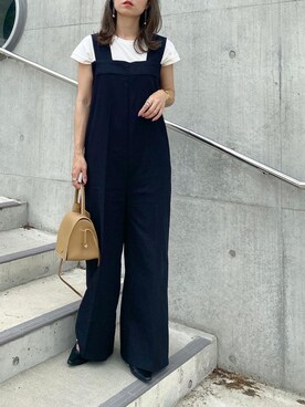 「rectangle（レクタングル）のアイテム（オールインワン・サロペット）」を使った、mikaさん（レディース・157cm）の春コーディネート