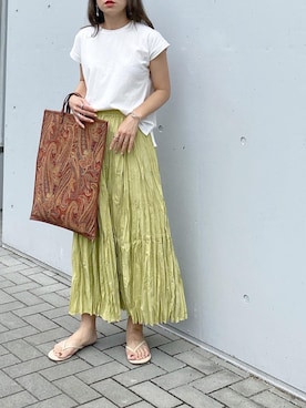 「Rewde（ルゥデ）のアイテム」を使った、mikaさん（レディース・157cm）の夏コーディネート