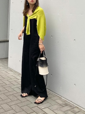 「rectangle（レクタングル）のアイテム（オールインワン・サロペット）」を使った、mikaさん（レディース・157cm）の夏コーディネート