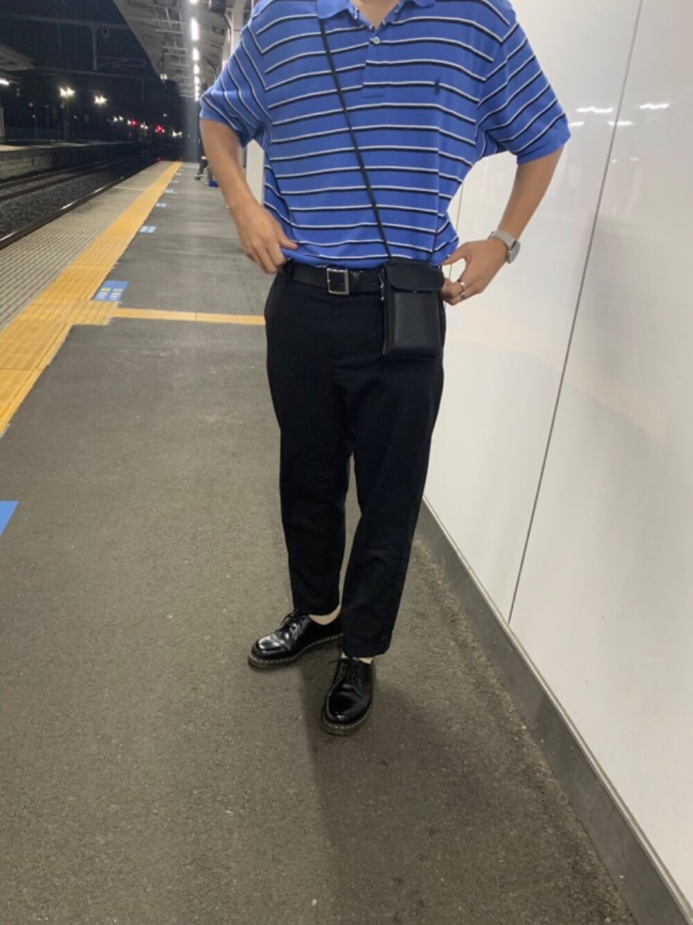 「夏コーデ、リラックススタイル、お洒落さんとつながりたい、シンプルコーデ」｜「Dr. Martensのアイテム（シューズ、ブラック系）」を使った、YUKIさん（メンズ・173cm）の夏コーディネートの1枚目の写真
