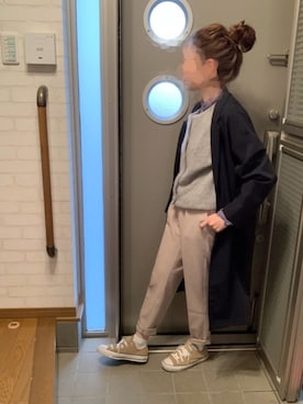 「JEANASIS（ジーナシス）のアイテム（チェスターコート）」を使った、ma____codeさん（レディース・153cm）の春コーディネート