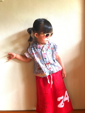 「GOTHAM（ゴッサム）のアイテム」を使った、saaachanさん（キッズ・90cm）の夏コーディネート