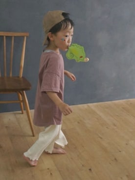 「BeBe（ベベ）のアイテム（帽子）」を使った、ento*kanonさん（キッズ・100cm）の秋コーディネート