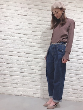 「BITTOKO（ビットコ）のアイテム（パンツ）」を使った、miiさん（レディース・166cm）の春コーディネート