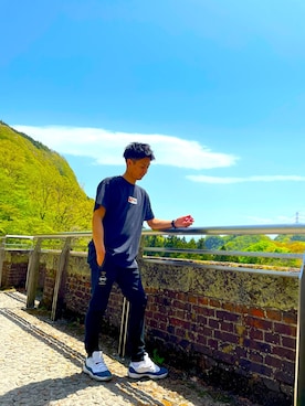 「F.C.Real Bristol（エフシーレアルブリストル）のアイテム（スウェットパンツ）」を使った、takkakiさん（メンズ・179cm）の春コーディネート