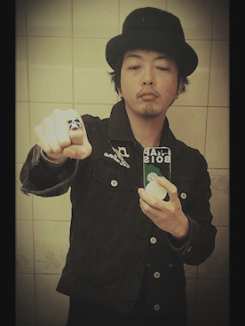 「HALFMAN（ハーフマン）のアイテム（ジャケット/アウター）」を使った、ぽんさん（メンズ・175cm）の冬コーディネート