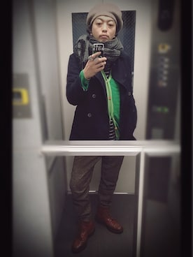 「Violet Buffalo Wallows（ヴァイオレットバッファローワローズ）のアイテム」を使った、ぽんさん（メンズ・175cm）の冬コーディネート