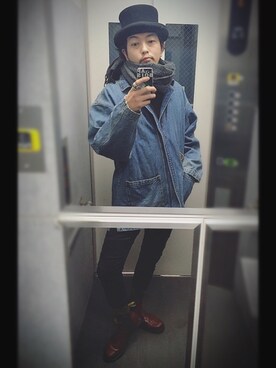 「FILA（フィラ）のアイテム（カバーオール）」を使った、ぽんさん（メンズ・175cm）の冬コーディネート
