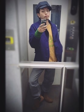 「ドラフトリーバイス」｜「アイテム（スウェット）」を使った、ぽんさん（メンズ・175cm）の冬コーディネート