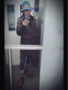 「マーチン」｜「アイテム（トレンチコート）」を使った、ぽんさん（メンズ・175cm）の春コーディネート