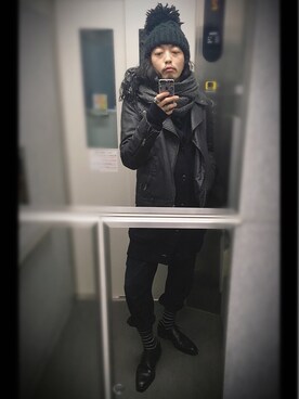 「Mossimo（モッシモ）のアイテム」を使った、ぽんさん（メンズ・175cm）の冬コーディネート