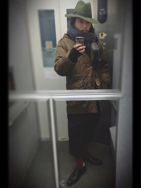 「PPFM（ピーピーエフエム）のアイテム（ジャケット/アウター）」を使った、ぽんさん（メンズ・175cm）の冬コーディネート
