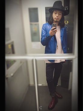 「HALFMAN（ハーフマン）のアイテム」を使った、ぽんさん（メンズ・175cm）の春コーディネート