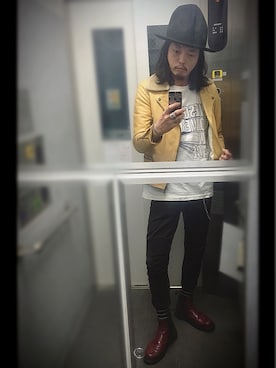 「And A（アンドエー）のアイテム（ジャケット/アウター）」を使った、ぽんさん（メンズ・175cm）の春コーディネート