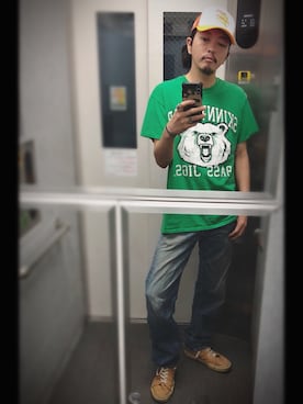 「Violet Buffalo Wallows（ヴァイオレットバッファローワローズ）のアイテム」を使った、ぽんさん（メンズ・175cm）の夏コーディネート