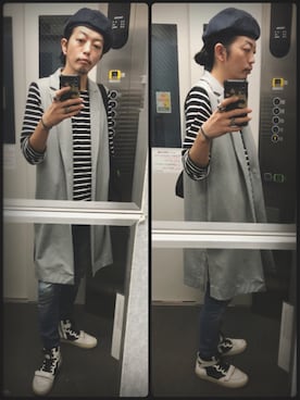 「H&M（エイチ・アンド・エム）のアイテム（カーディガン/ボレロ）」を使った、ぽんさん（メンズ・175cm）の秋コーディネート