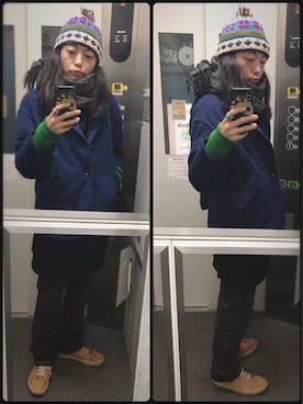「BOYCOTT（ボイコット）のアイテム（パンツ）」を使った、ぽんさん（メンズ・175cm）の冬コーディネート