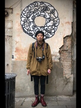 「ザノースフェイス」｜「アイテム（その他）」を使った、ぽんさん（メンズ・175cm）の春コーディネート