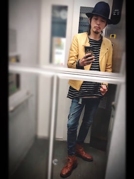 「And A（アンドエー）のアイテム（ジャケット/アウター）」を使った、ぽんさん（メンズ・175cm）の春コーディネート