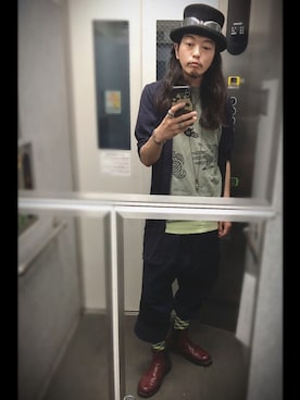 「CABANE de ZUCCa（カバンドズッカ）のアイテム（トップス）」を使った、ぽんさん（メンズ・175cm）の春コーディネート