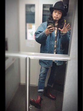 「FILA（フィラ）のアイテム（デニムジャケット）」を使った、ぽんさん（メンズ・175cm）の秋コーディネート