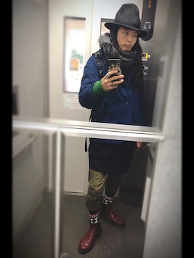 「CABANE de ZUCCa（カバンドズッカ）のアイテム（トップス）」を使った、ぽんさん（メンズ・175cm）の冬コーディネート
