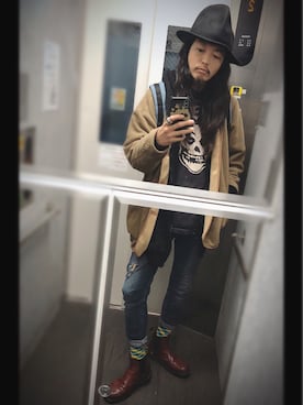 「BURTON（バートン）のアイテム（バックパック/リュック）」を使った、ぽんさん（メンズ・175cm）の春コーディネート