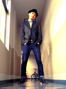 NICOLE CLUB FOR MEN | アーガイル柄デニム(デニムパンツ)