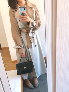 「N.（N. Natural Beauty Basic）（エヌエヌナチュラルビューティーベーシック）のアイテム（トレンチコート）」を使った、moさん（レディース・155cm）の春コーディネート