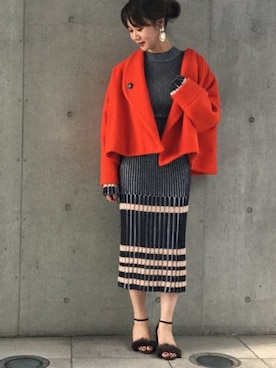 「ファーサンダル」｜ara*さん（レディース・158cm）の秋コーディネート