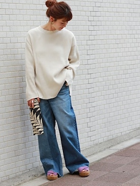 「GAIMO（ガイモ）のアイテム」を使った、ara*さん（レディース・158cm）の春コーディネート