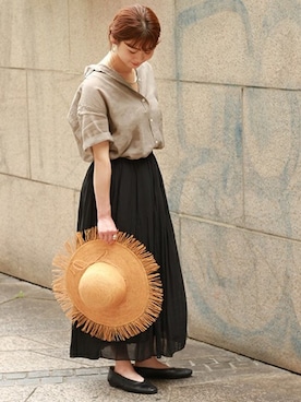 「SENSI STUDIO（センシスタジオ）のアイテム」を使った、ara*さん（レディース・158cm）の夏コーディネート