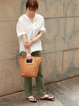 「NICOLAS LAINAS（ニコラスライナス）のアイテム」を使った、ara*さん（レディース・158cm）の夏コーディネート