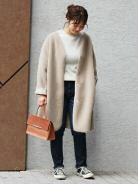 「JOURNAL STANDARD relume（ジャーナルスタンダード　レリューム）のアイテム（ムートンコート）」を使った、ara*さん（レディース・158cm）の秋コーディネート