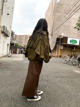 「CLANE（クラネ）のアイテム（ミリタリージャケット）」を使った、kaaay0717さん（レディース・153cm）の秋コーディネート
