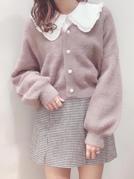 「丸襟ブラウス」｜まりたすさん（レディース・156cm）の冬コーディネート