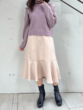 「ストレッチブーツ」｜まりたすさん（レディース・156cm・20代）の秋コーディネート