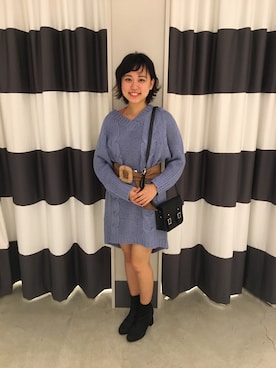 「おとなコーデ」｜「アイテム（ワンピース/ドレス）」を使った、Yumeさん（レディース・156cm）の秋コーディネート