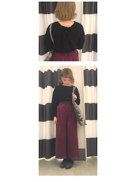 「フリルトート」｜Yumeさん（レディース・156cm）の冬コーディネート