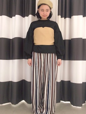「おとなコーデ」｜「アイテム（ハンチング/ベレー帽）」を使った、Yumeさん（レディース・156cm）の冬コーディネート