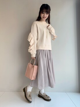 オレンジ系のアイテムを使った フェミニン の人気ファッションコーディネート Wear