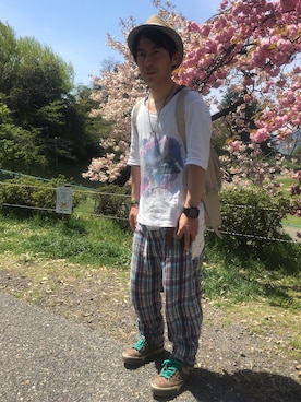 「ichi（イチ）のアイテム」を使った、hide104さん（メンズ・162cm）の春コーディネート