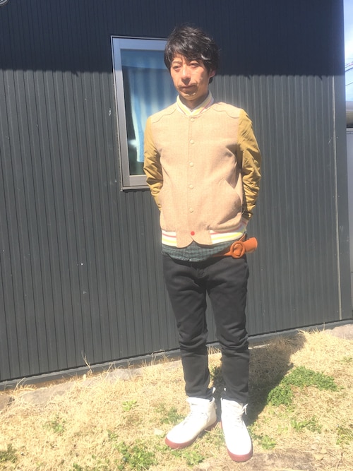 Frapbois フラボア のスタジャンを使ったメンズ人気ファッションコーディネート Sciaky