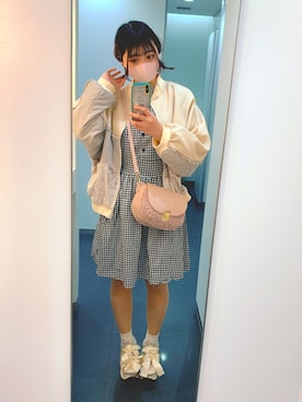 「merry jenny（メリージェニー）のアイテム（PC・スマホグッズ/家電）」を使った、たぴるこさん（レディース・159cm）の春コーディネート