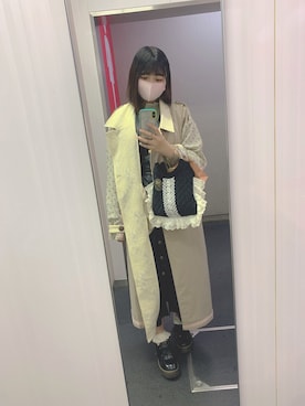 「merry jenny（メリージェニー）のアイテム（PC・スマホグッズ/家電）」を使った、たぴるこさん（レディース・159cm）の春コーディネート