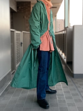「UNUSED」｜「アイテム（その他アウター）」を使った、YUK  さん（メンズ・169cm）の冬コーディネート