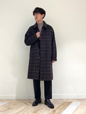 「スタッフセンバツ」｜「アイテム（ステンカラーコート）」を使った、taiseiさん（メンズ・174cm）の秋コーディネート