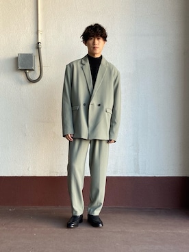 「ダブルジャケット」｜「アイテム（その他アウター）」を使った、taiseiさん（メンズ・174cm）の冬コーディネート