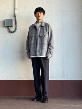 「春カラー」｜「アイテム（その他アウター）」を使った、taiseiさん（メンズ・174cm）の冬コーディネート