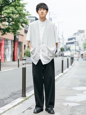 「レースアップシューズ」｜「アイテム（その他アウター）」を使った、taiseiさん（メンズ・174cm）の夏コーディネート